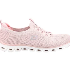 Women's Wide Fit Skechers 104198 Glide Step Grand Flash Trainers - Rose