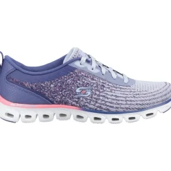 Women's Wide Fit Skechers 104325 Glide-Step Head Start Trainers