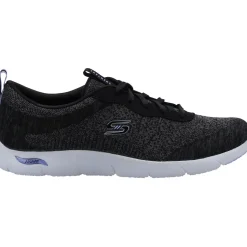 Women's Wide Fit Skechers 104272 Arch Fit Refine Trainers - Black/White
