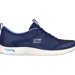 Women's Wide Fit Skechers 104390 Arch Fit Refine Classy Doll Trainers -Navy