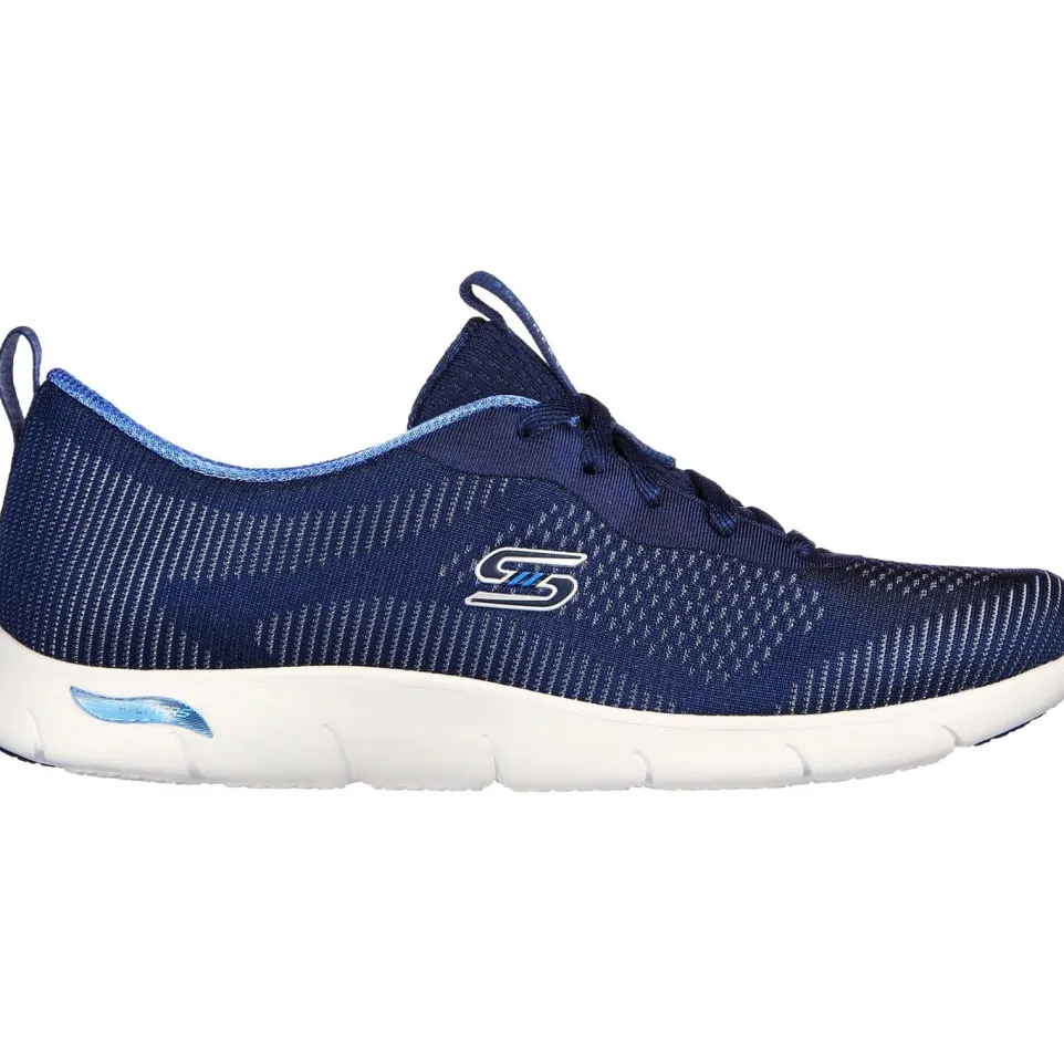 Women's Wide Fit Skechers 104390 Arch Fit Refine Classy Doll Trainers -Navy