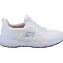 Women's Wide Fit Skechers 77222EC Squad SR Occupational Trainers
