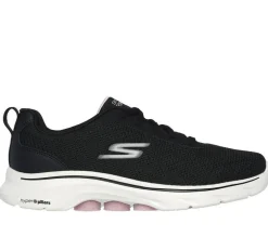 Women's Wide Fit Skechers 125207 Go Walk 7 Clear Path Trainers
