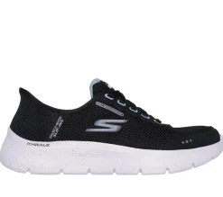 Women's Wide Fit Skechers 124846 Go Walk Flex Clear Creek Trainers