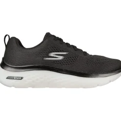 Women's Wide Fit Skechers 124578 GO walk Hyper Burst Trainers - Black/White