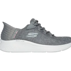 Women's Wide Fit Skechers 150012 Slip-ins Skech Lite Pro Natural Trainers