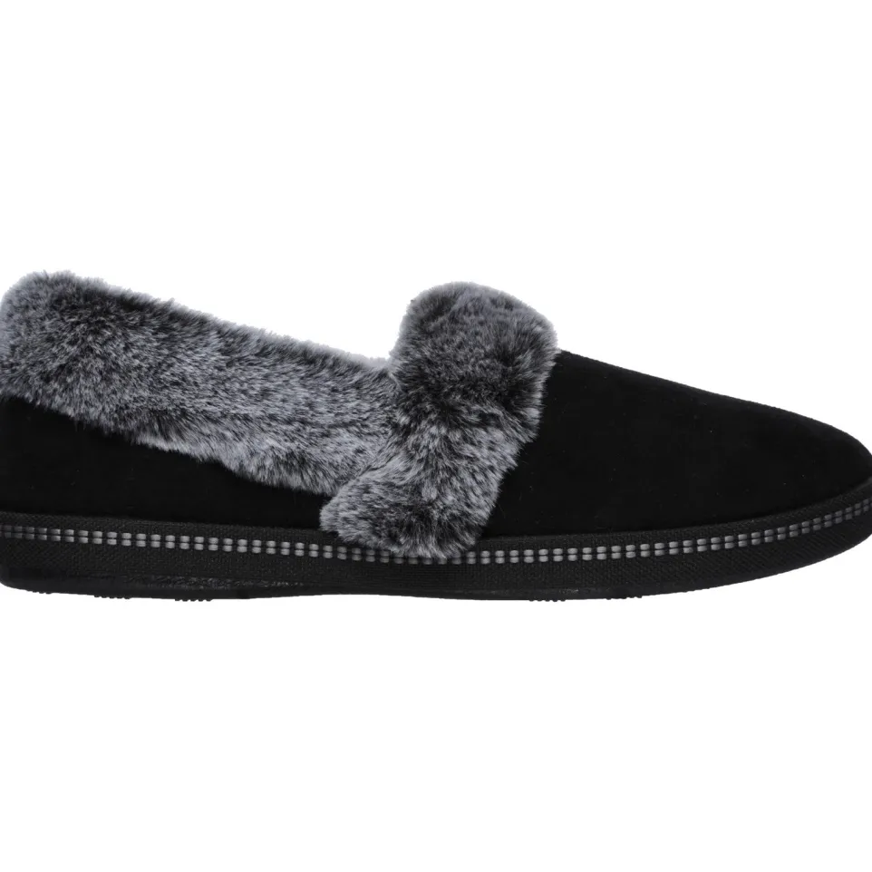 Women's Wide Fit Skechers 32777 Cozy Campfire Team Toasty Slippers