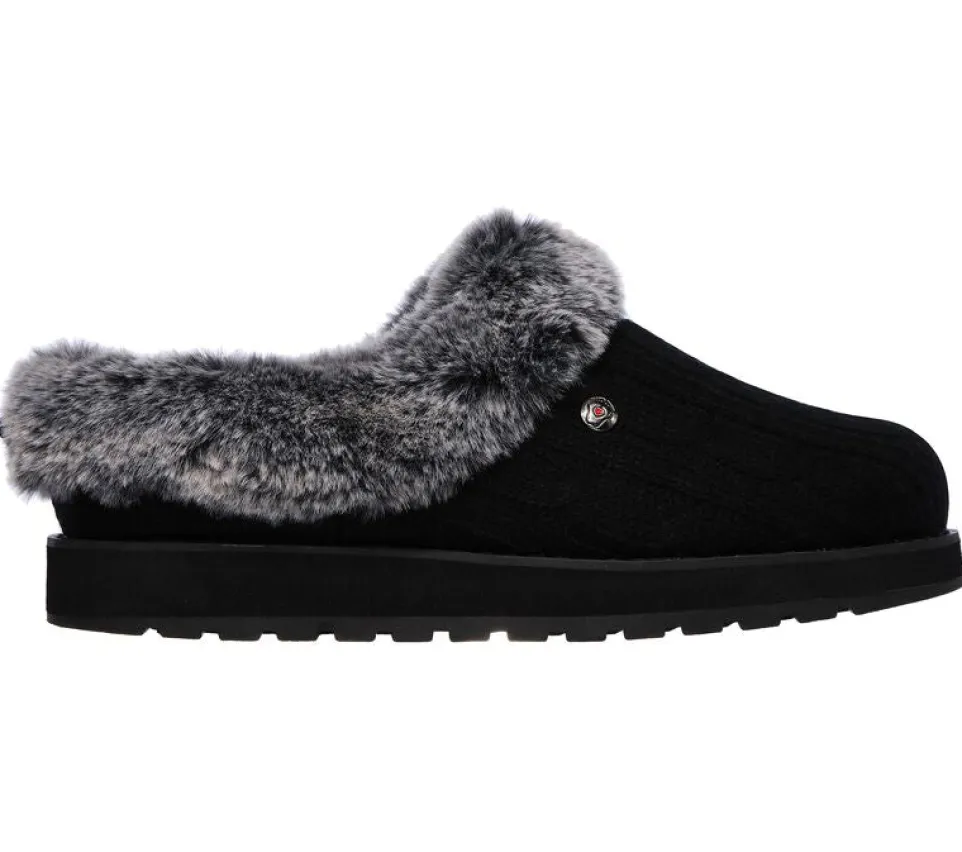 Womens Wide Fit Skechers Bobs Ice Angel 31204W Mule Slippers