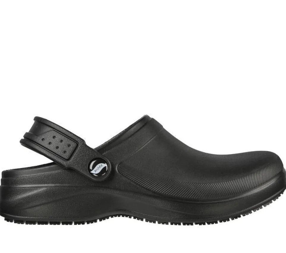 Women's Wide Fit Skechers 108067 Riverbound Pasay Arch Fit Clog Shoes