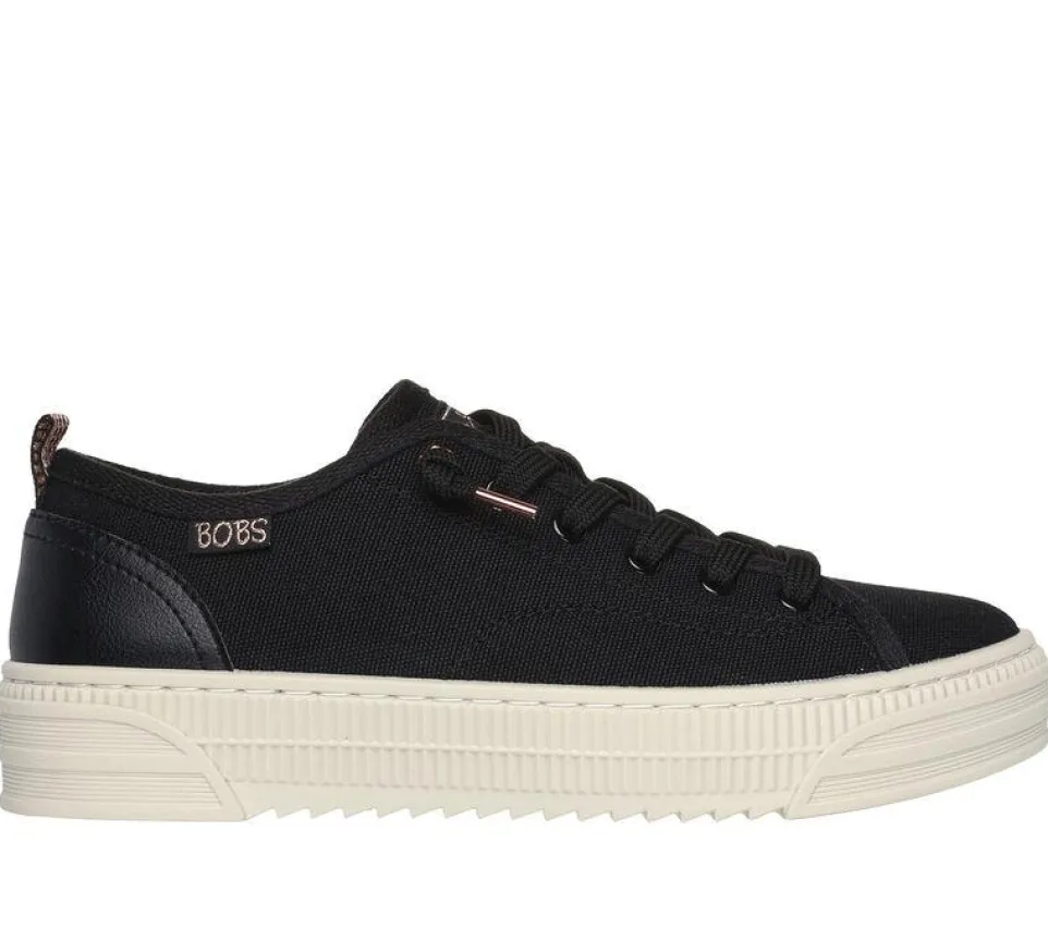 Women's Wide Fit Skechers Bobs Copa 114640 Canvas Shoes