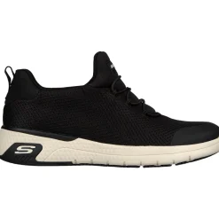 Women's Wide Fit Skechers 77281EC Marsing Waiola SR Safety Trainers - Black/White