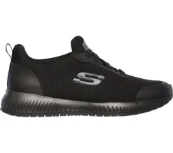 Women's Wide Fit Skechers Squad Sr 77222 Walking Work Shoes