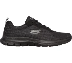 Womens Wide Fit Skechers Flex Appeal 4.0 - 149303 Walking Trainers - Black