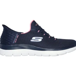 Women's Wide Fit Skechers 150123 Slip-ins Summits Diamond Dream Trainer