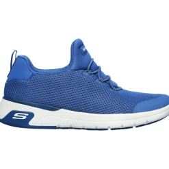 Women's Wide Fit Skechers 77281EC Marsing Waiola SR Safety Trainers - Blue