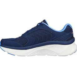 Women's Wide Fit Skechers 149686 Relaxed Fit Arch Fit D'lux Trainers - Navy/Blue