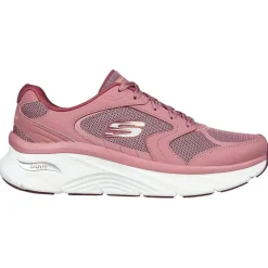 Women's Wide Fit Skechers 149686 Relaxed Fit Arch Fit D'lux Trainers - Mauve