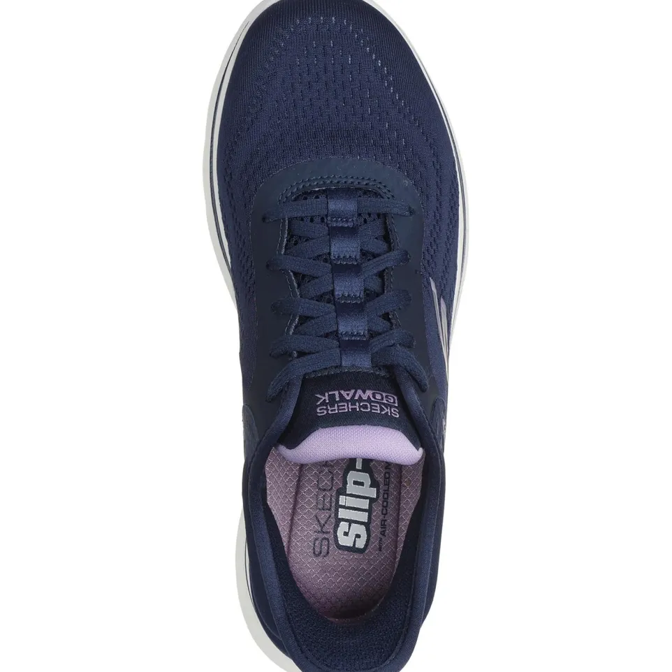 Women's Wide Fit Skechers 125233 Slip-ins Go Walk 7 Valin Trainers