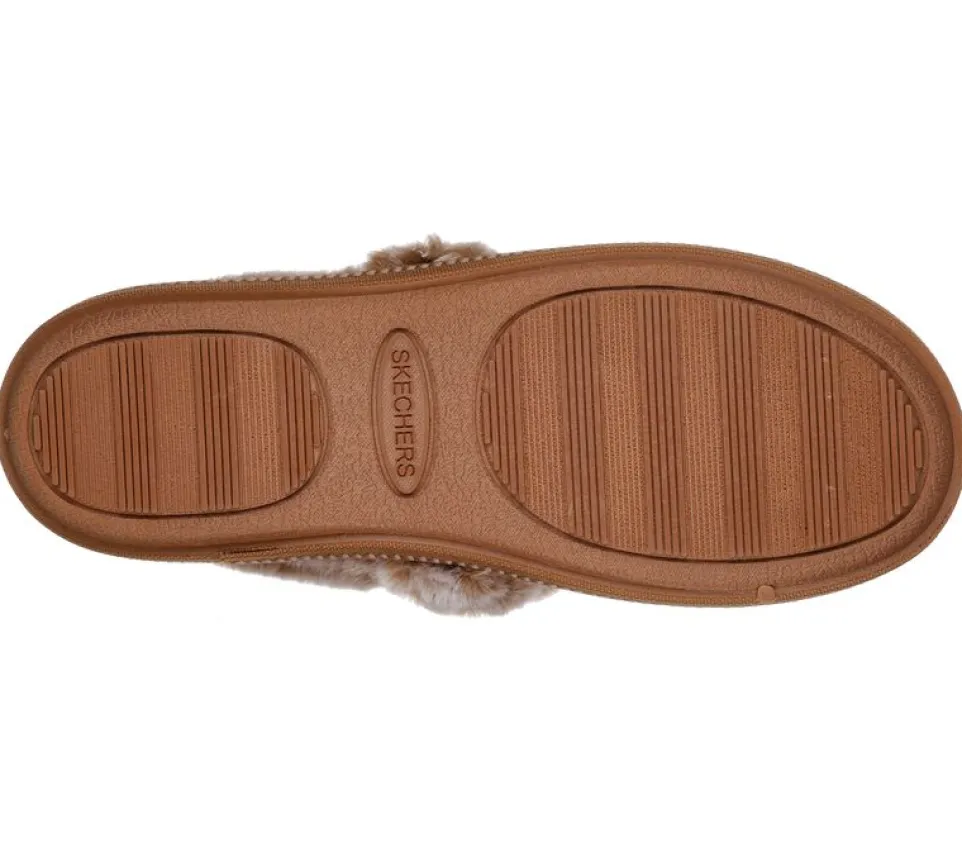 Women's Wide Fit Skechers 32777 Cozy Campfire Team Toasty Slippers