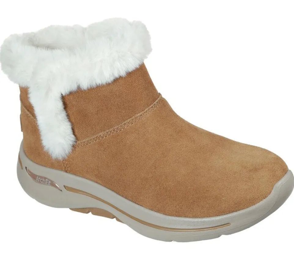 Women's Wide Fit Skechers 144400 Go Walk Arch Fit Cherish Boots