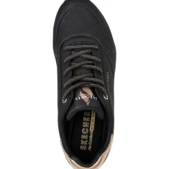 Women's Wide Fit Skechers 155196 Uno Shimmer Away Trainers