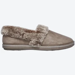 Women's Wide Fit Skechers 32777 Cozy Campfire Team Toasty Slippers