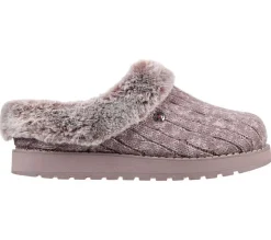 Womens Wide Fit Skechers Keepsakes Ice Angel Mule Slippers - Exclusive
