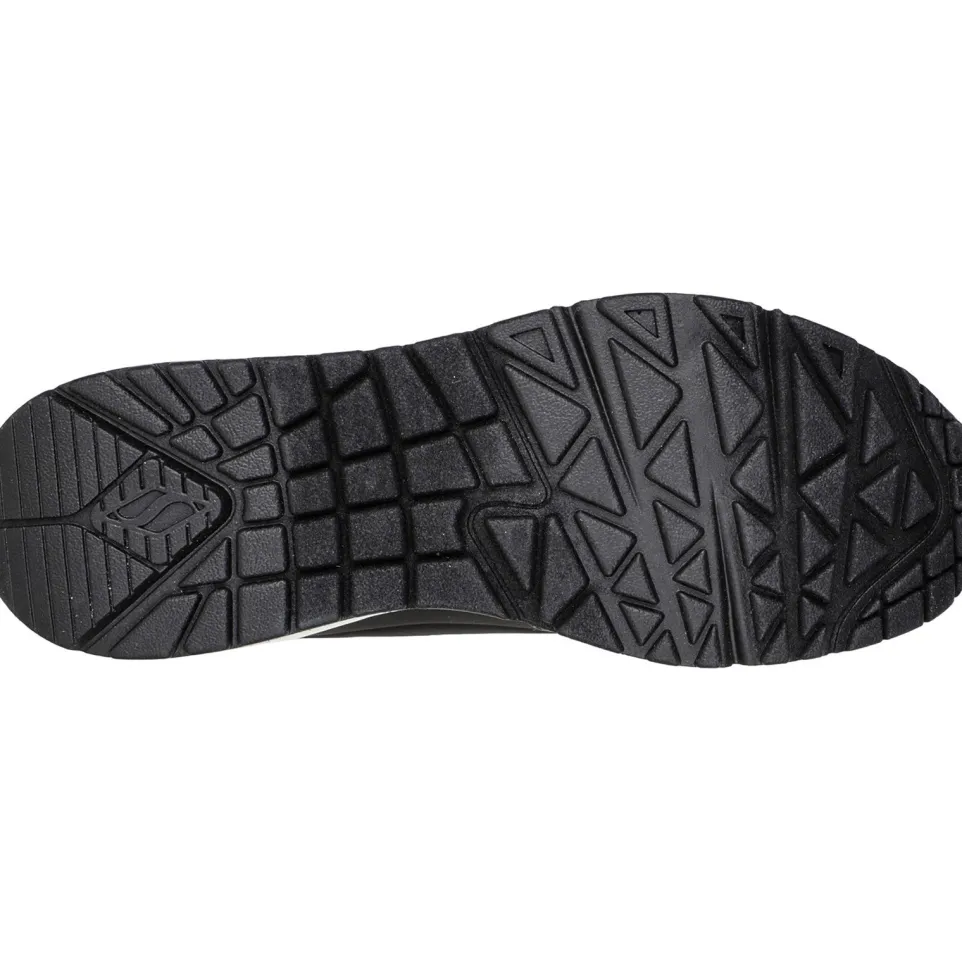 Women's Wide Fit Skechers 155196 Uno Shimmer Away Trainers