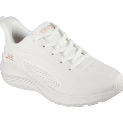 Women's Wide Fit Skechers 117497 Bobs Sport Squad Waves Trainers