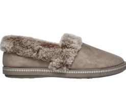 Women's Wide Fit Skechers 32777 Cozy Campfire Team Toasty Slippers