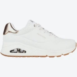 Women's Wide Fit Skechers 155196 Uno Shimmer Away Trainers