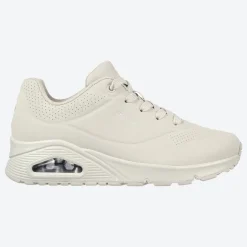 Women's Wide Fit Skechers 73690 Uno - Stand On Air Walking Street Wear Trainers
