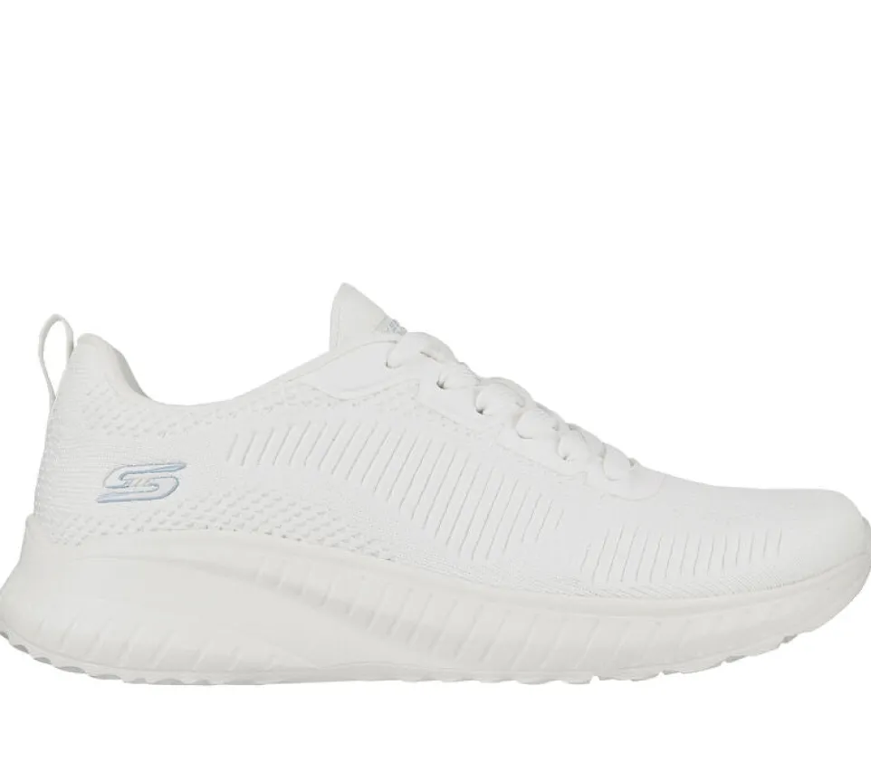Womens Wide Fit Skechers Bobs Squad Chaos Face Off 117209 Vegan Trainers