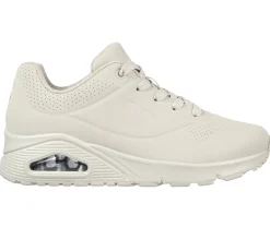 Women's Wide Fit Skechers 73690 Uno - Stand On Air Walking Street Wear Trainers