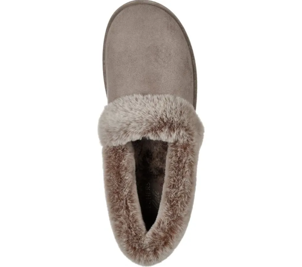 Women's Wide Fit Skechers 32777 Cozy Campfire Team Toasty Slippers