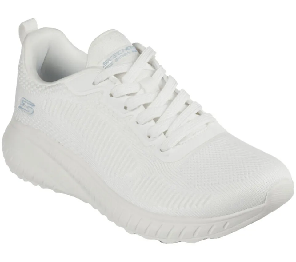 Womens Wide Fit Skechers Bobs Squad Chaos Face Off 117209 Vegan Trainers