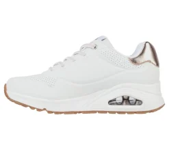 Women's Wide Fit Skechers 155196 Uno Shimmer Away Trainers