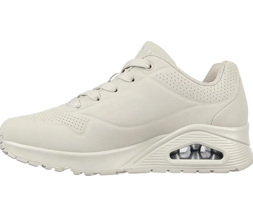 Women's Wide Fit Skechers 73690 Uno - Stand On Air Walking Street Wear Trainers