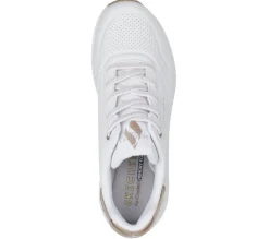 Women's Wide Fit Skechers 155196 Uno Shimmer Away Trainers