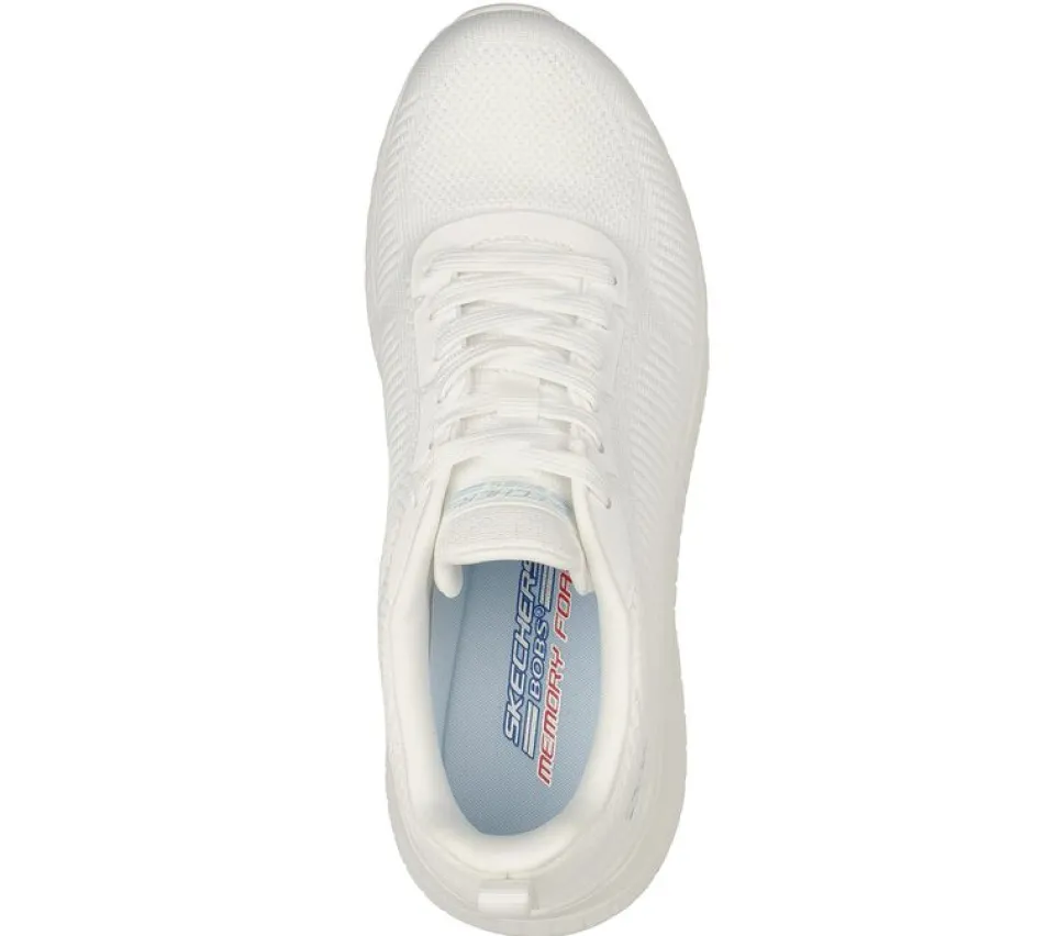 Womens Wide Fit Skechers Bobs Squad Chaos Face Off 117209 Vegan Trainers