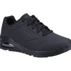 Women's Wide Fit Skechers 108021EC Uno Sr Trainers