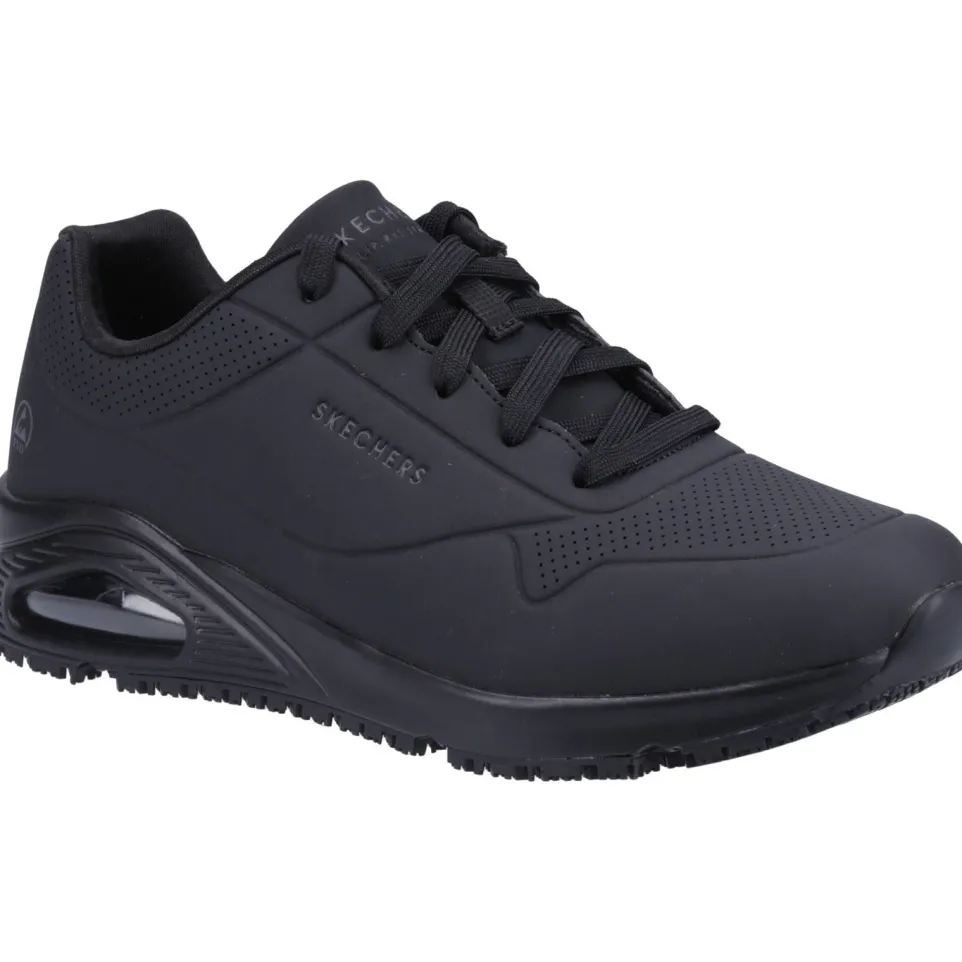Women's Wide Fit Skechers 108021EC Uno Sr Trainers