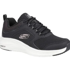 Women's Wide Fit Skechers 150023 Vapor Foam Trainers - Black/Pink