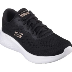 Women's Wide Fit Skechers 149991 Skech Lite Pro Perfect Time Trainers - Black/Rose Gold
