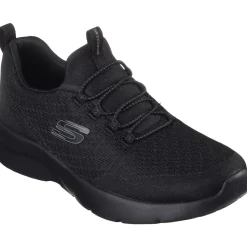 Women's Wide Fit Skechers 149657 Dynamight 2.0 Real Smooth Trainers - Black