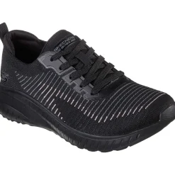 Women's Wide Fit Skechers 117207 Bobs Squad Chaos Renegade Trainers - Black