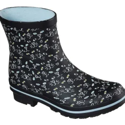 Women's Wide Fit Skechers 113158 Bobs Rain Check Misty Eye Wellie Trainers