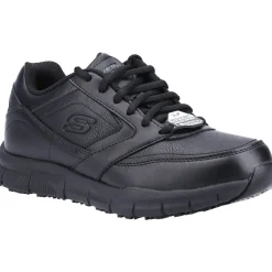 Women's Wide Fit Skechers 77235EC Nampa Wyola Occupational Trainers