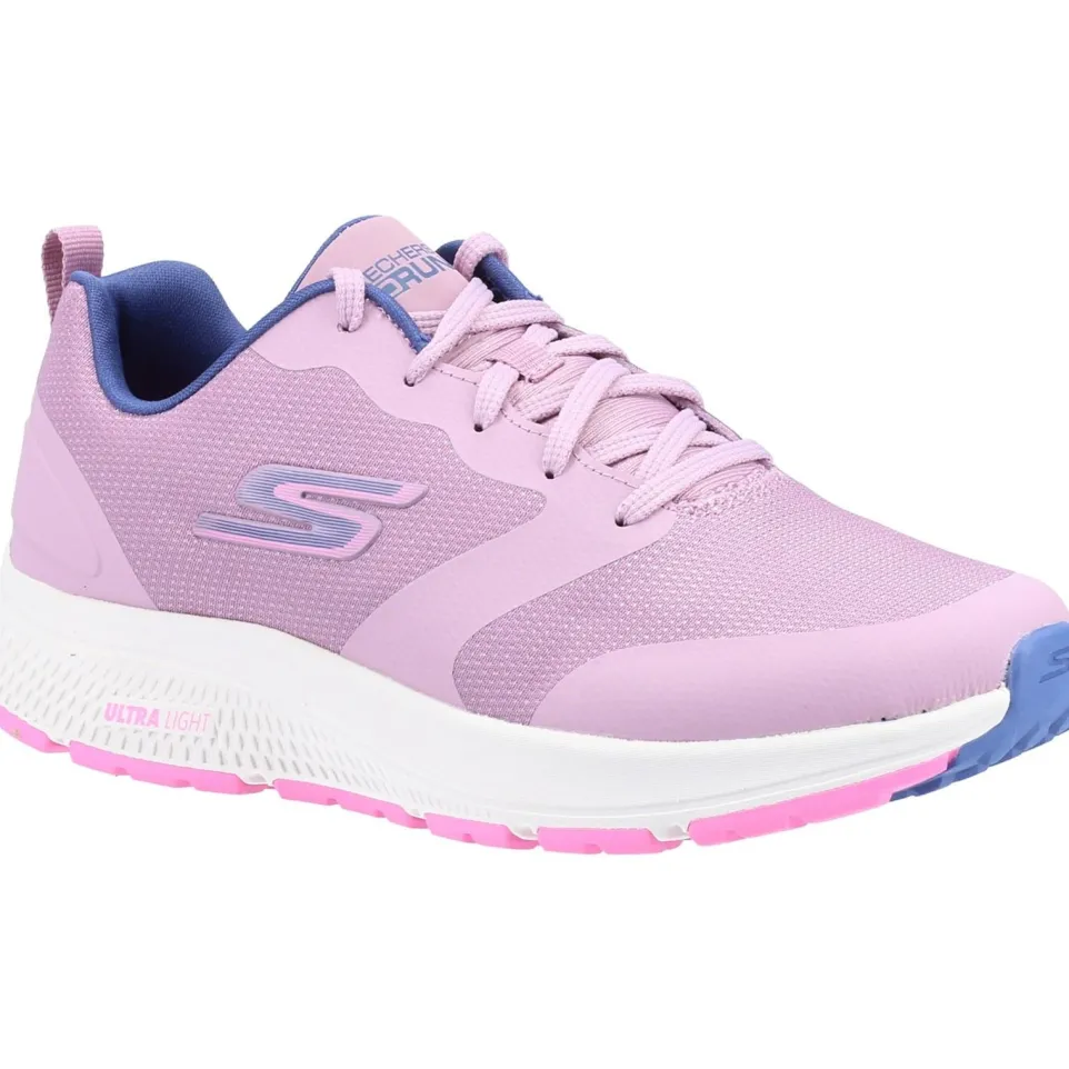 Women's Wide Fit Skechers 128275 GO RUN Consistent Lunar Night Trainers - Mauve
