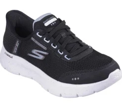 Women's Wide Fit Skechers 124846 Go Walk Flex Clear Creek Trainers